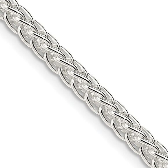 Kazi Luxury Sterling Silver 3mm Square Spiga Chain